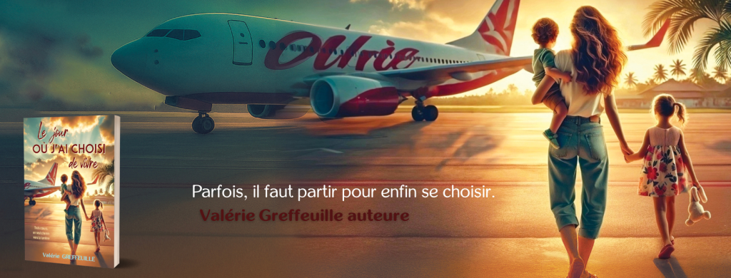 Une femme avec deux enfants marchent vers un avion
